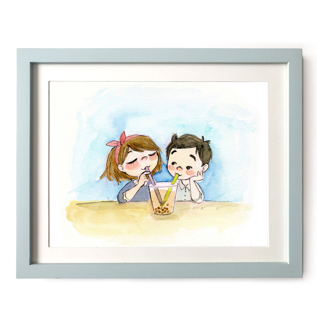 Boba Lovers Art Print