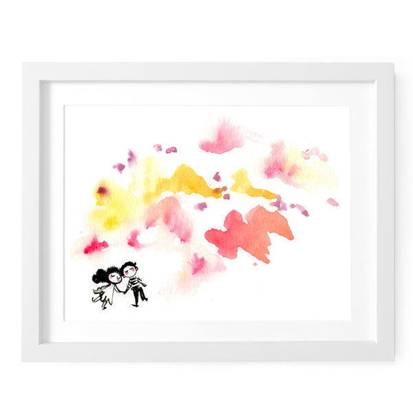 Daydreaming Lovers Art Print