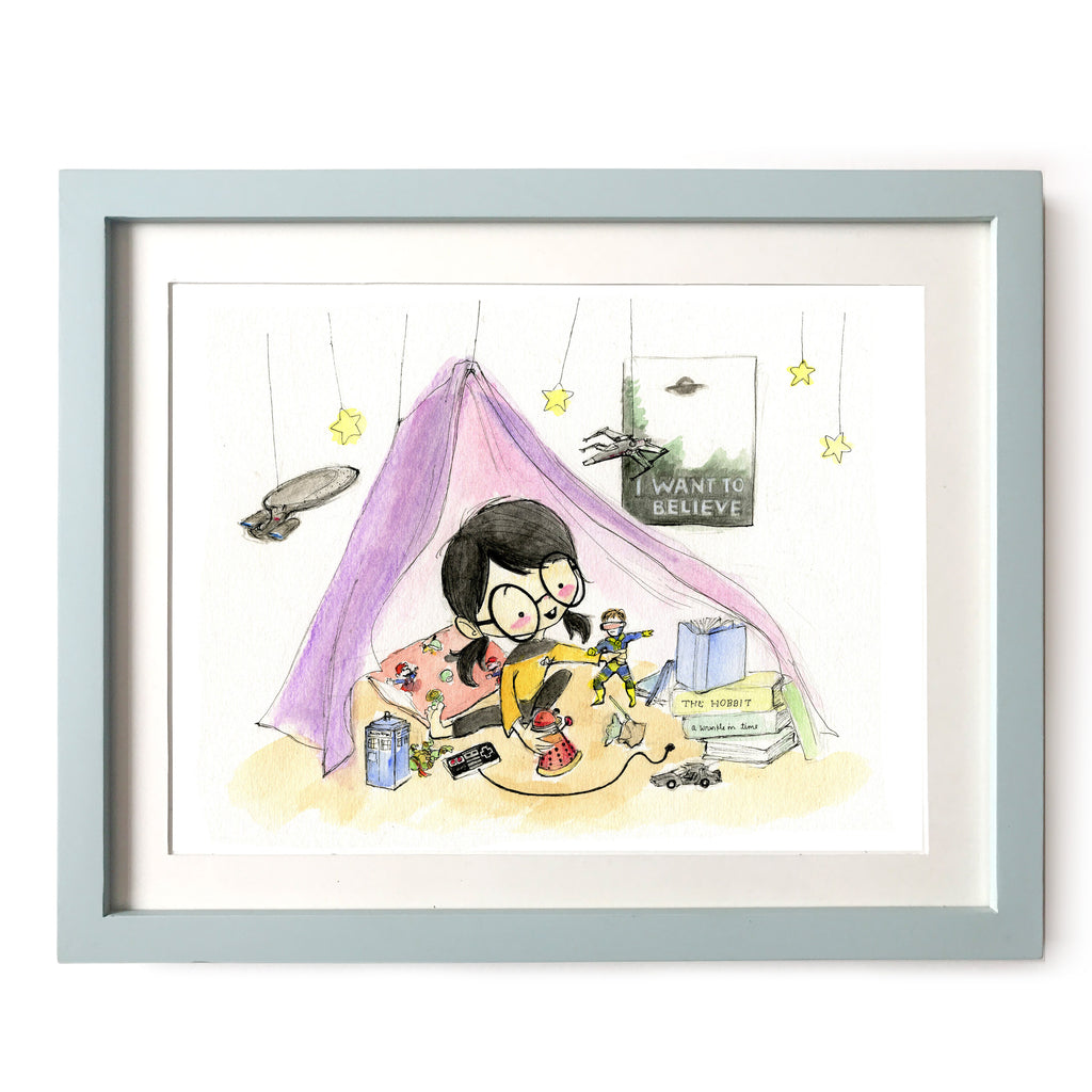 Growing Up Geek Art Print
