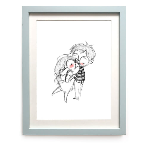 Pssst I Love You Art Print