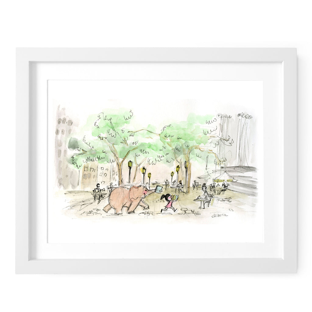 To the Library - Art Print