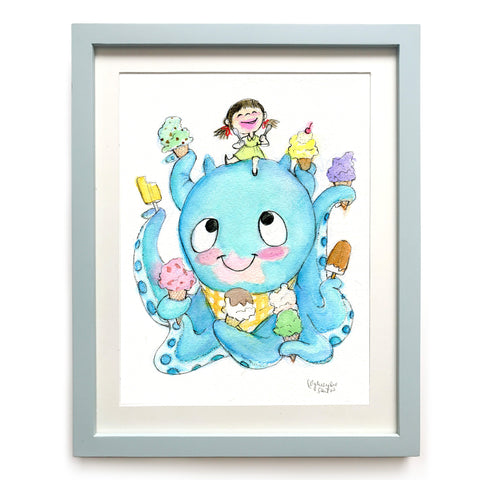 Ice Cream Buddies Art Print