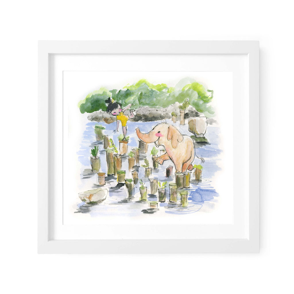 NYC Brooklyn Bridge Park Pilings Art Print