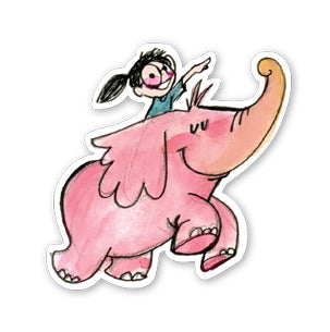 Flying Elephant Vinyl Sticker
