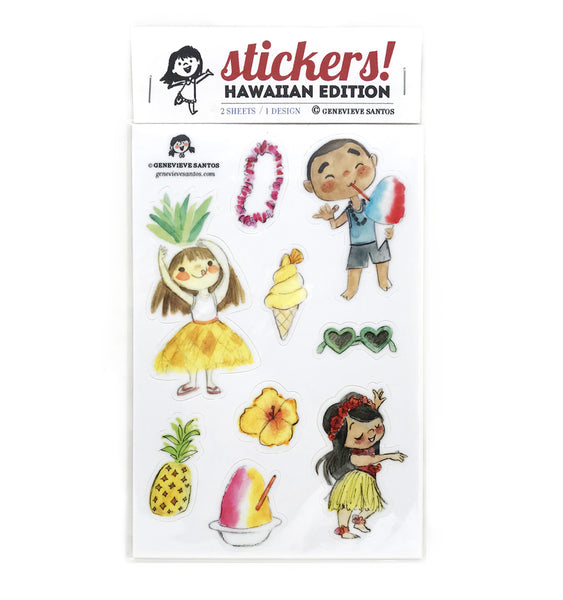 Hawaiian Sticker Set