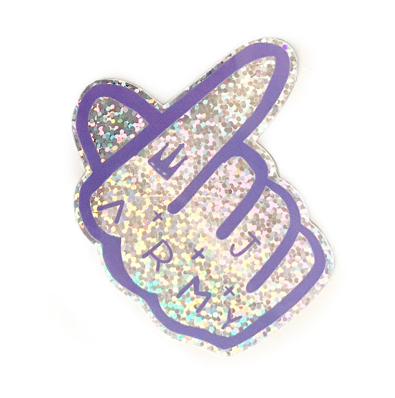 BTS Jungkook Heart Fingers Sticker