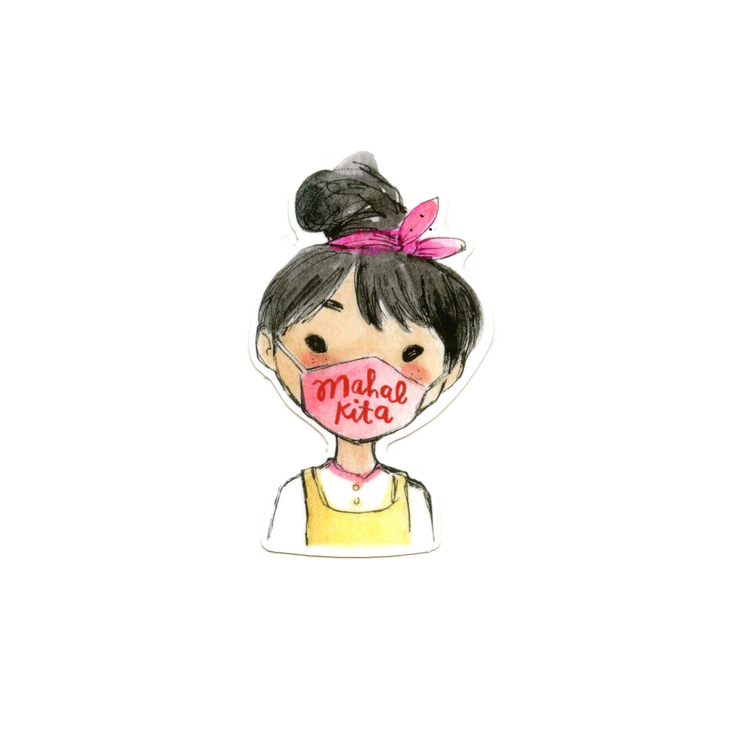 Mahal Kita Mask Girl Sticker