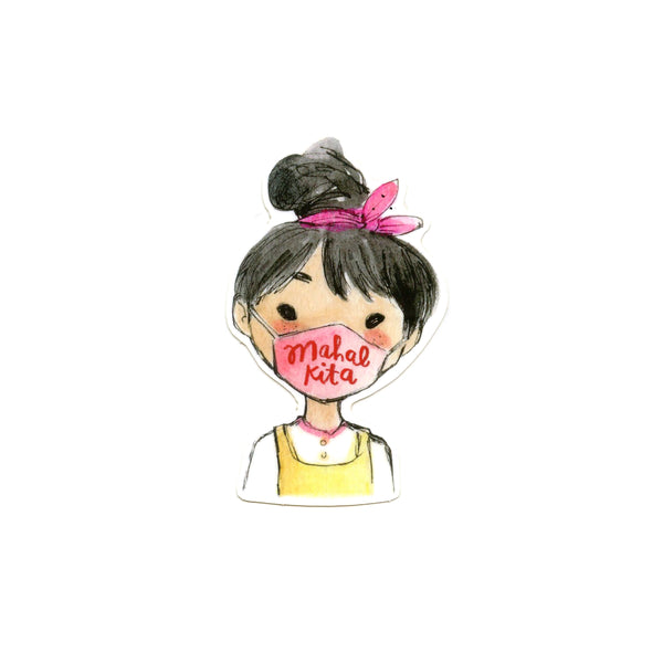 Mahal Kita Mask Girl Sticker