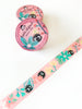 Pink Florals Soot Balls Washi Tape