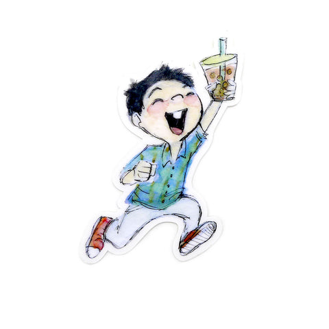 Boba Boy Vinyl Sticker