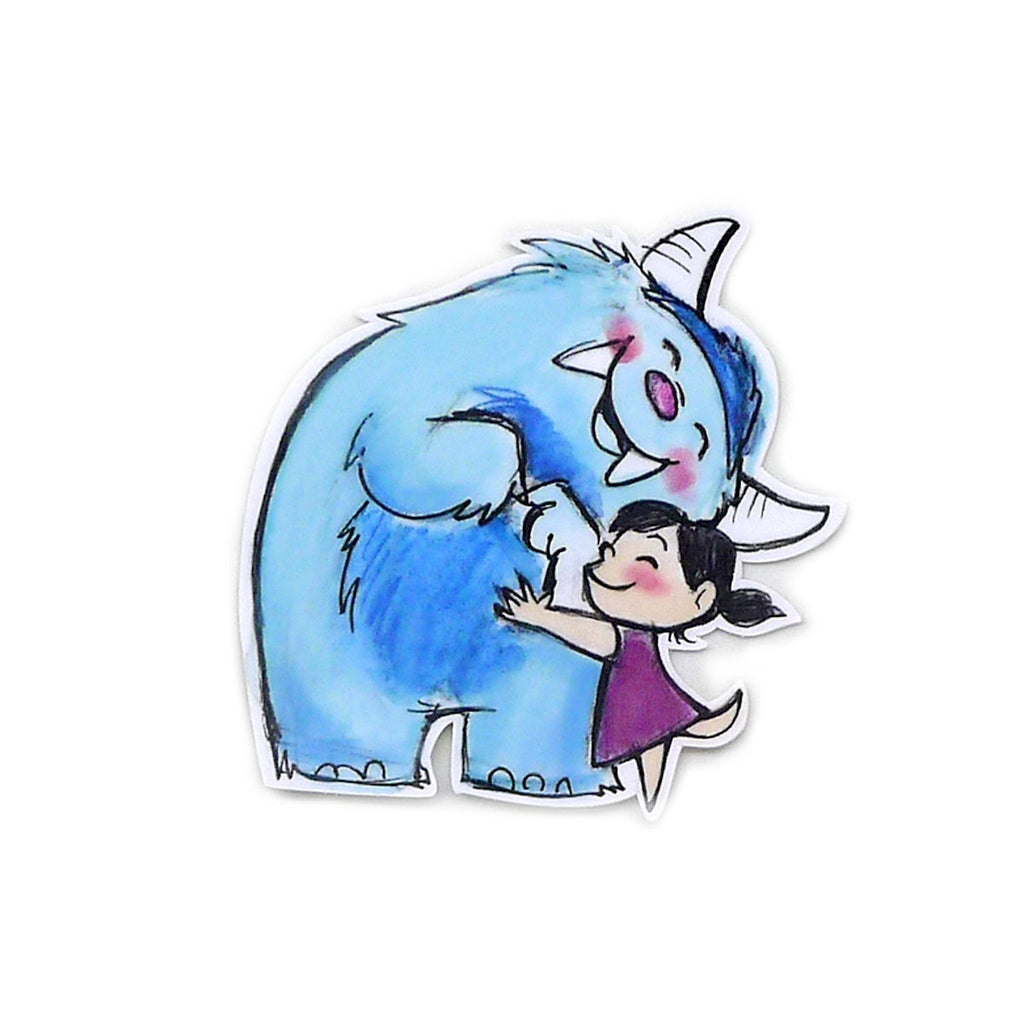 monsters inc hug Monster Hug Vinyl Sticker – Le Petit Elefant