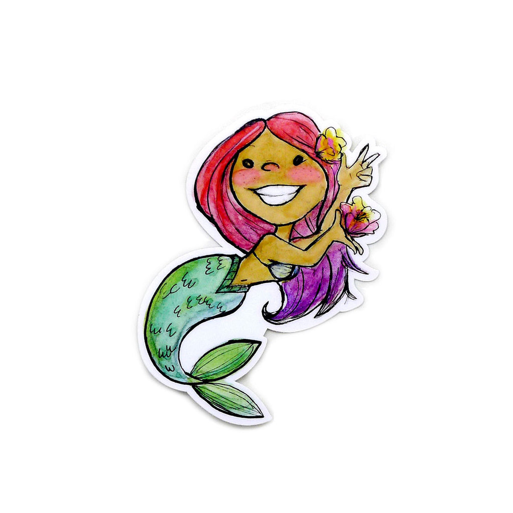 Pink Mermaid Vinyl Sticker