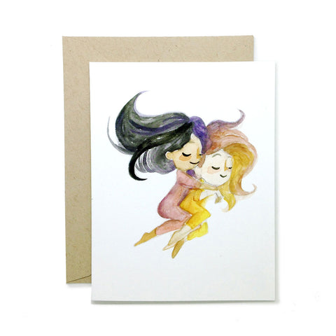 Spooning Ladies Greeting Card